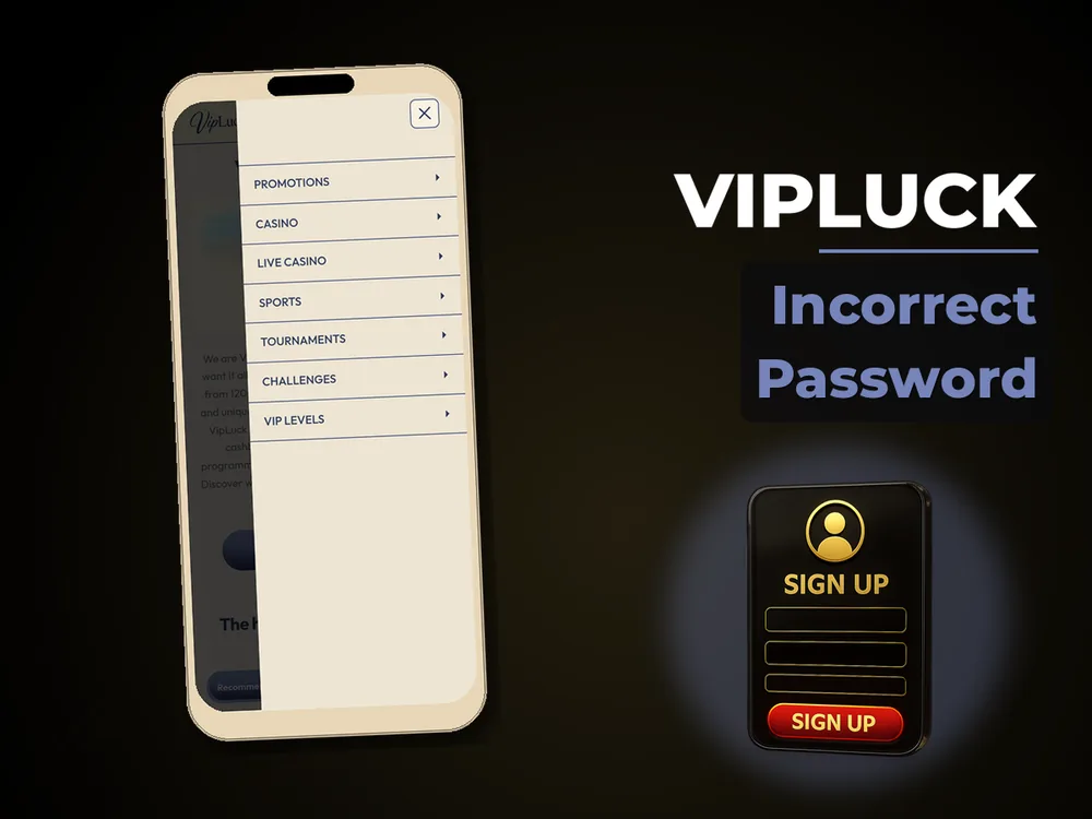 Vipluck - Incorrect Password